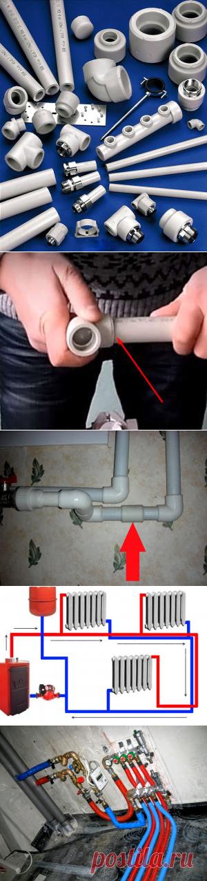 Как сделать отопление в частном доме из полипропиленовых труб своими руками: советы профессионалов и обзор материала!

Все чаще при монтаже водоснабжения или отопления как в многоквартирных, так и в частных домах, мастера отдают предпочтение не металлическим, как это было раньше, а полипропиленовым трубам. И это неудивительно, ведь подобный материал однозначно удобнее в монтаже. Этот факт позволяет выполнить все работы даже человеку без каких-либо определенных знаний или опыта.