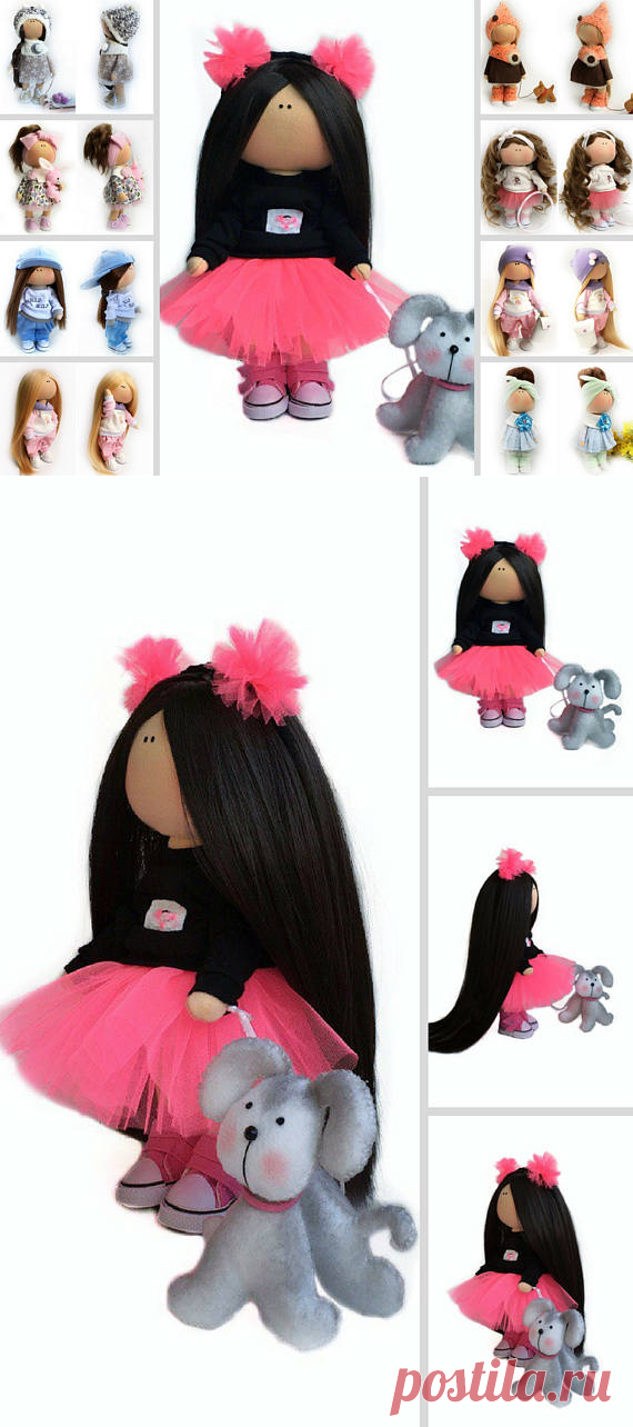Portrait Art Doll Baby Room Nursery Doll Fabric Tilda Doll