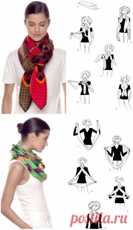 5 стильных способов завязывания платка