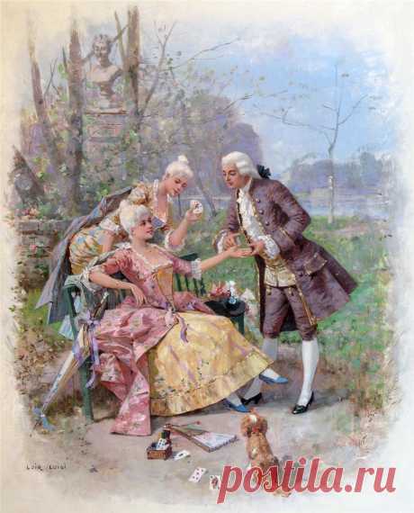 ИллюстративноСтаринно-Галантное... Luigi Loir (French, 1845-1916)