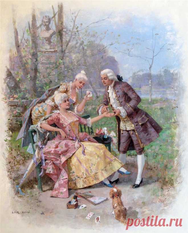 ИллюстративноСтаринно-Галантное... Luigi Loir (French, 1845-1916)