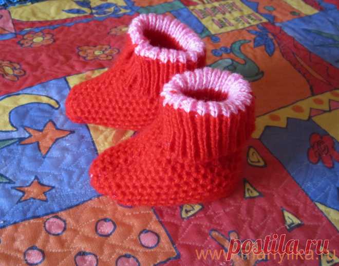 пинетки на вязальной машине | многоликая