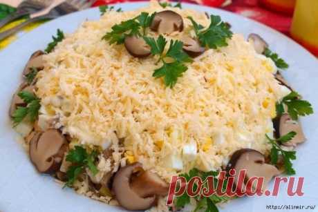 Салат «Марго» с маринованными грибами