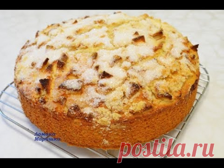 С таким пирогом и торта не надо . Вкусный пирог с яблоками