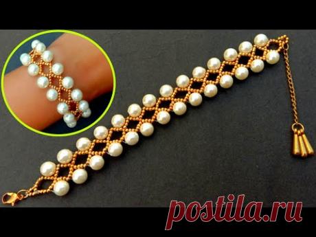 How To DIY Pearl Bracelet//Beads Bracelet// Useful & Easy