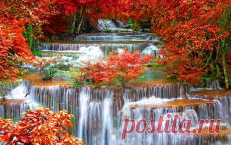 Обои природа, фото, осень, водопады, провинция канчанабури для рабочего стола #103777