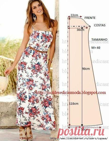 Для тех кто шьет...простые платья.....выкройки.