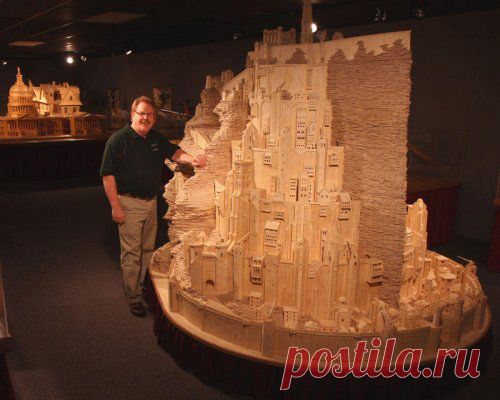 Минас Тирит из спичек