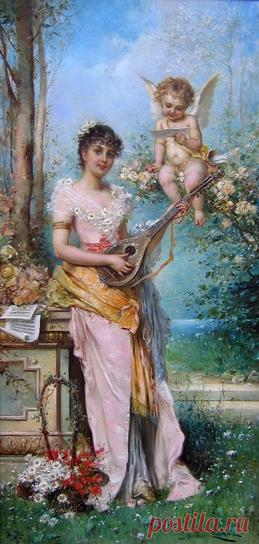 Австрийский художник Ханс Зацка (Hans Zatzka). - ЧУДНЫЕ МГНОВЕНИЯ ВЕСЕЛОГО И ГРУСТНОГО