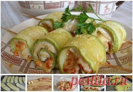 Шустрый повар.: Суперские рулетики из кабачков с куриным мясом