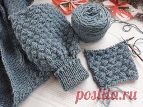 Кардиган спицами "Пузырьки". Часть 2. Кокетка. Узор "Пузырьки".