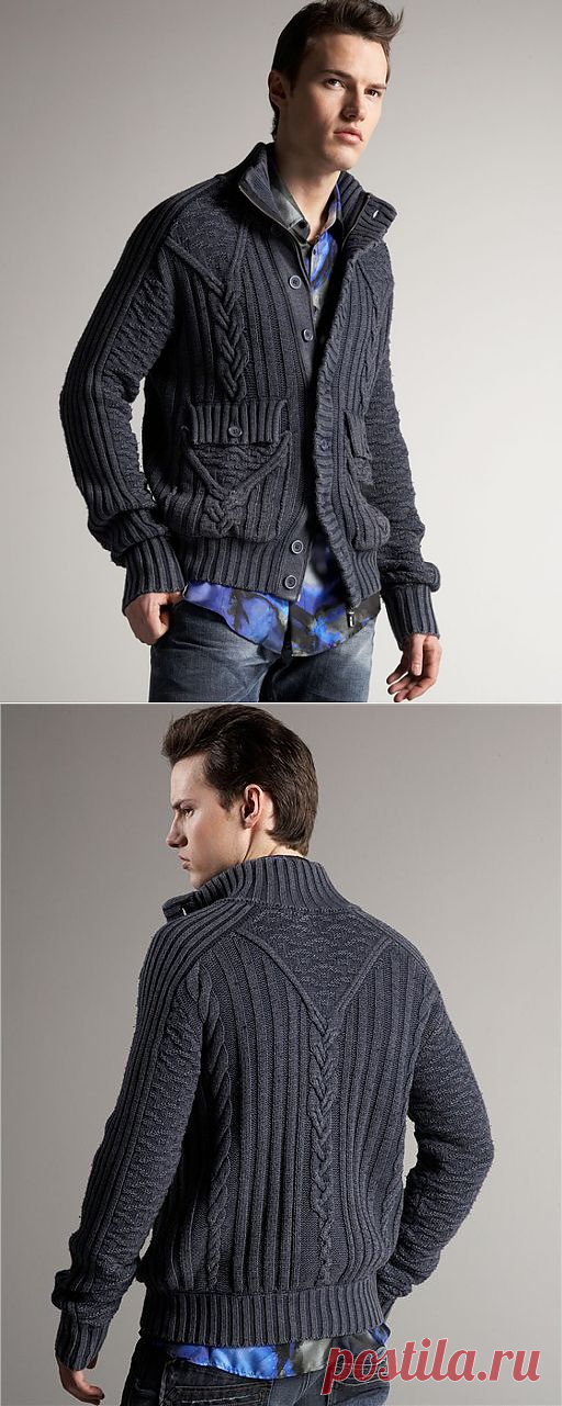 Мужской жакет с косами от Cavalli.