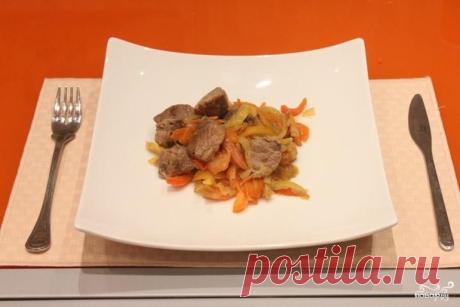 Свинина с овощами на сковороде - пошаговый кулинарный рецепт на Повар.ру
