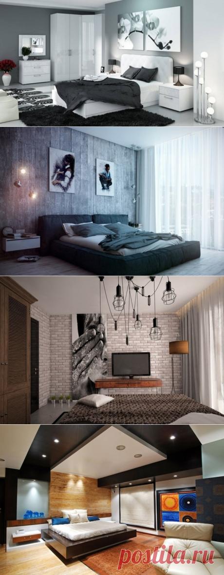 Дизайн спальни в стиле модерн, фото