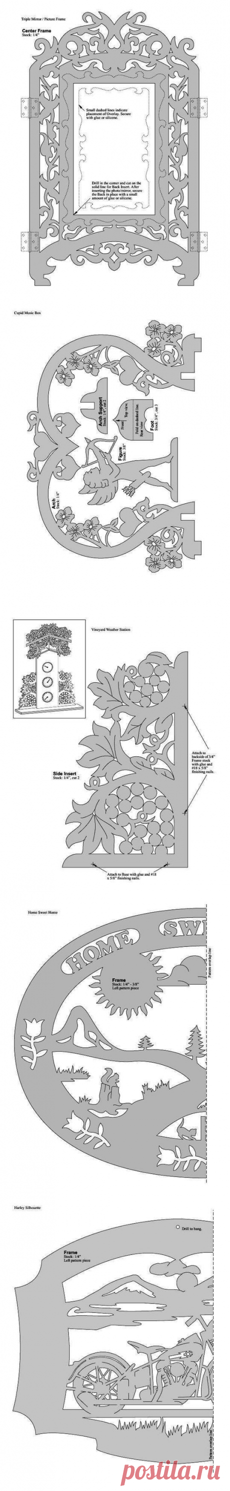 Шаблоны для выпиливания. Great American Scrollsaw Patterns