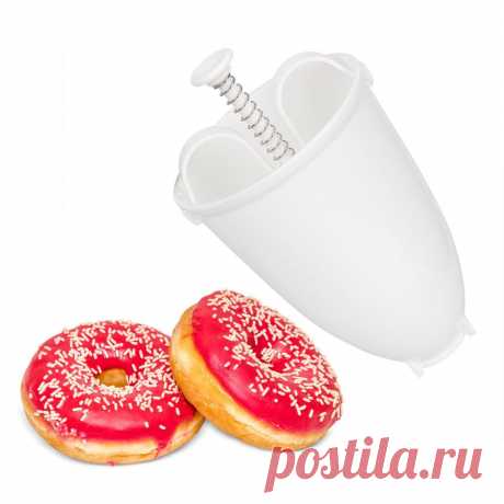 Портативный Пластиковые пончик Maker выпечки Инструменты Вафельные плесень Кухня Гаджет – купить по низким ценам в интернет-магазине Joom