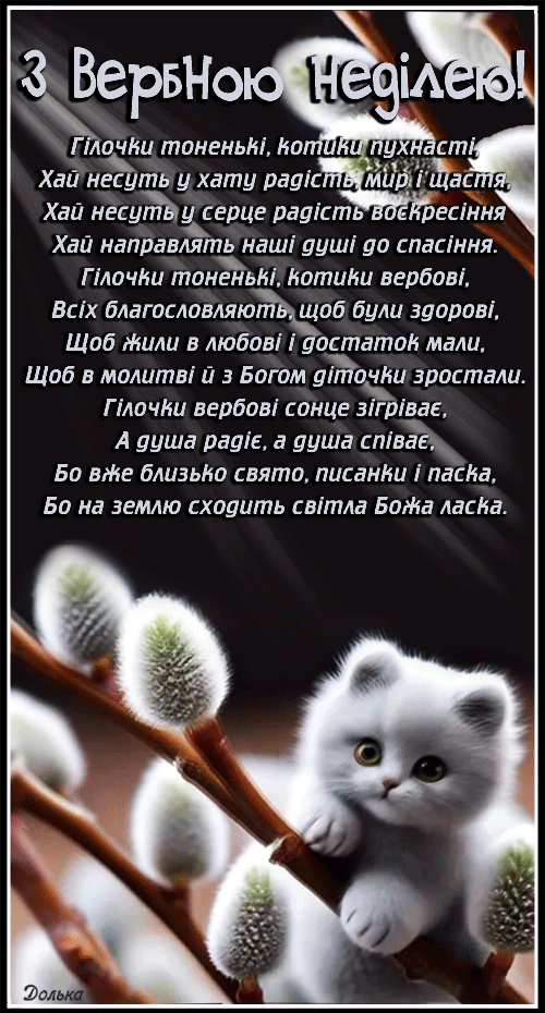 ВІТАЮ З ВЕРБНОЮ НЕДІЛЕЮ!
https://www.youtube.com/shorts/jd06MNoin9o