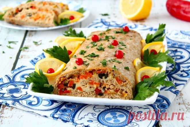 Рыбный рулет в духовке с сыром и овощами рецепт с фото пошагово - 1000.menu