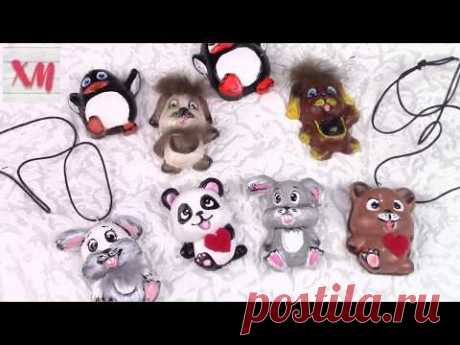 Забавные броши и кулоны из разного материала/ DIY brooches and pendants. ХоббиМаркет