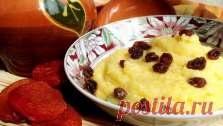 Рецепт кукурузной каши | Молочная каша из кукурузной крупы в мультиварке