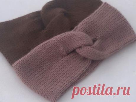 Мастер-класс: Двойная повязка спицами | Журнал Ярмарки Мастеров
