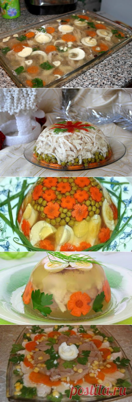 Заливное из курицы с желатином, рецепт с фото пошагово