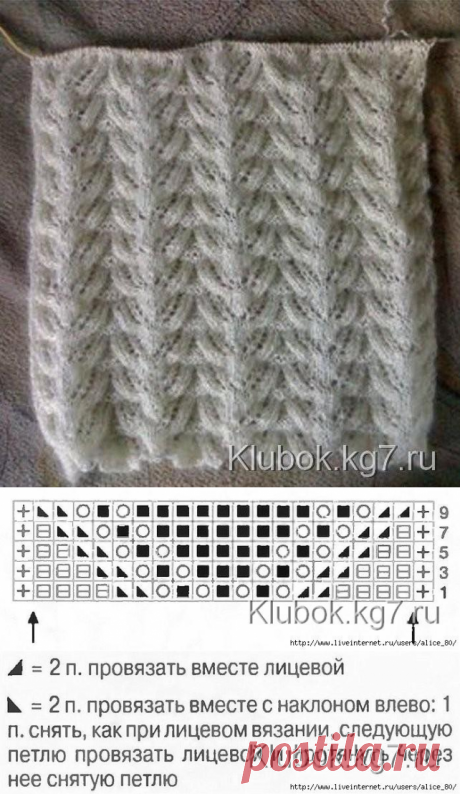 АЖУРНЫЙ УЗОР СПИЦАМИ