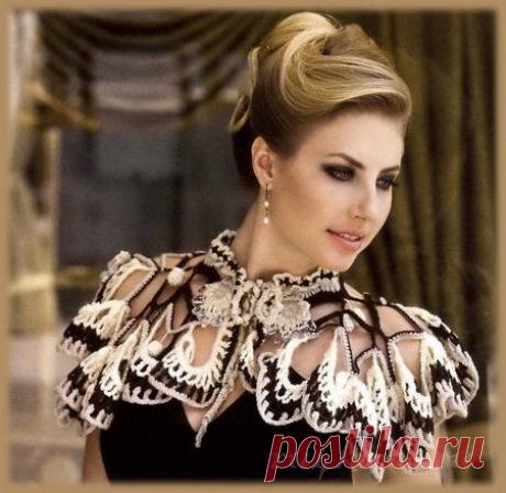 Шикарная накидка, ажурное вязание &amp;raquo; Сайт "Ручками" - делаем вещи своими руками