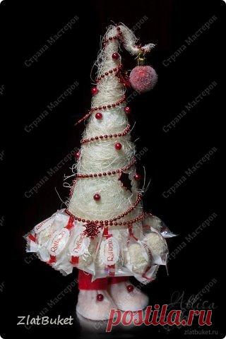 Моделирование - Елки новогодние из сизали с конфетами » Поиск мастер классов, поделок своими руками и рукоделия на SearchMasterclass.Net