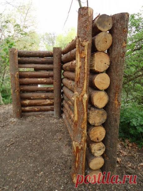 (92) Cordwood fences | Gardening Wall