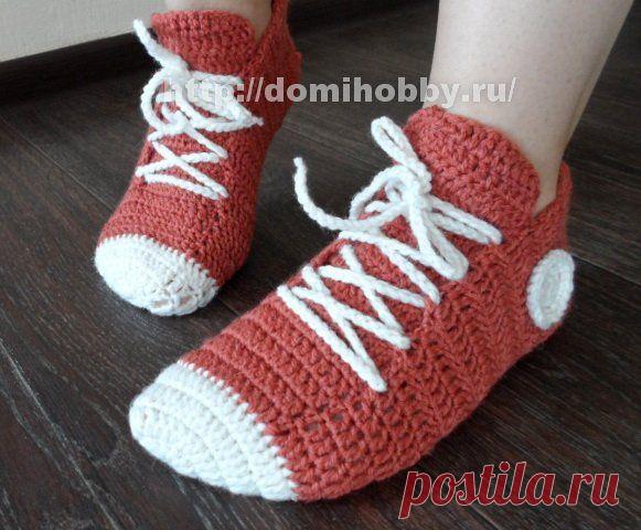 Носки - кеды крючком