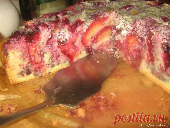 Сливовый пирог с заливкой