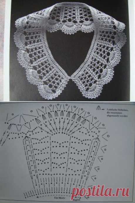 A simple scheme of white collar knitted crochet own hands | Все о рукоделии: схемы, мастер классы, идеи на сайте labhousehold.com