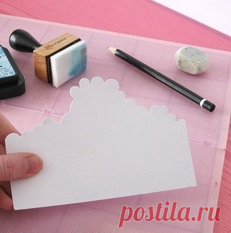 Как сделать небесный фон для открытки