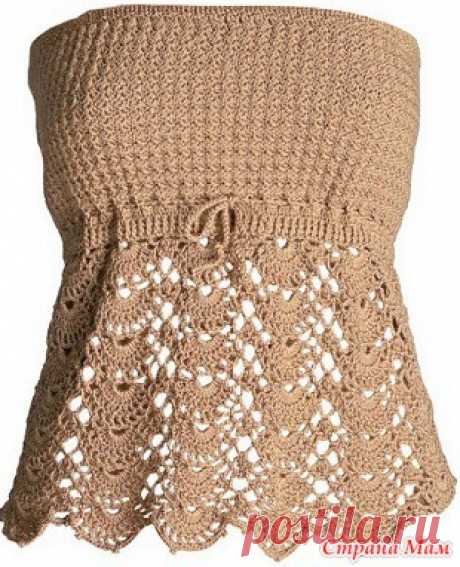 Узор крючком для топика | knittingplus.ru