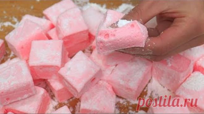 Всего ТРИ ингредиента! Все будут в восторге от этих пружинистых зефирок | Кулинарим с Таней