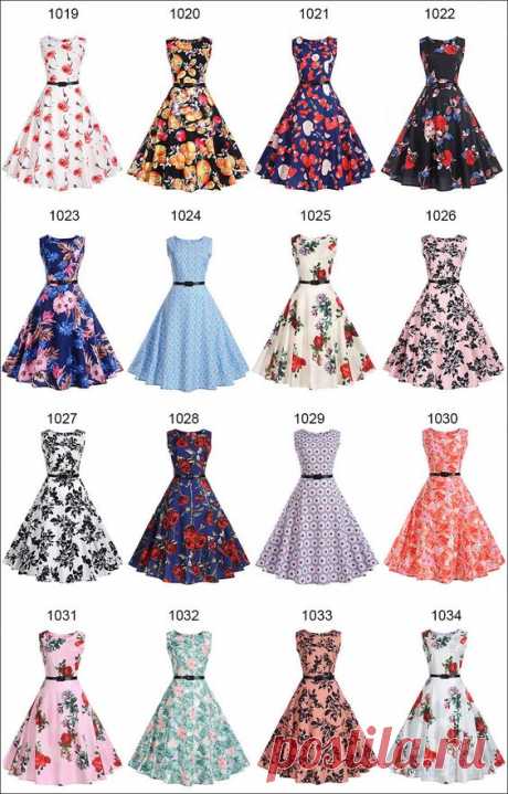 7.54US $ 41% OFF|Floral Print Women Summer Dress Hepburn 50s 60s Retro Swing Vintage Dress A Line Party Dresses With Belt jurken Plus Size|summer dress|women summer dressvintage dress - AliExpress