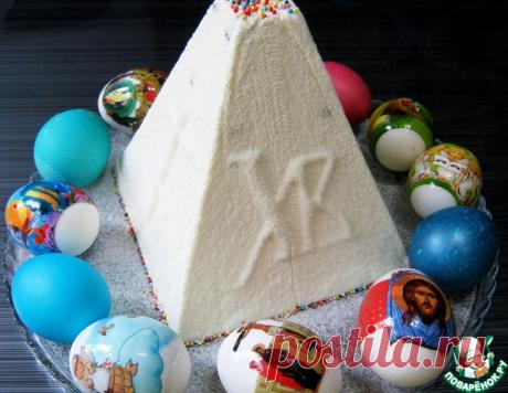 Творожная пасха с кремом "Пломбир" – кулинарный рецепт