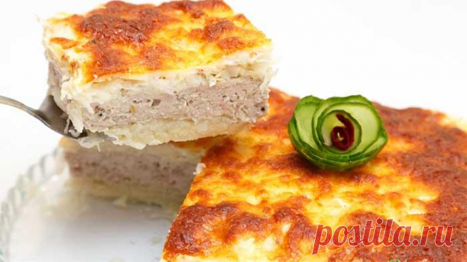 Сочный капустный пирог с мясом