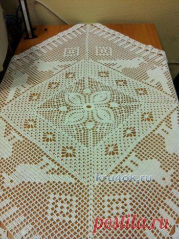 Вязаные крючком скатерти. Схемы вязания. Прямоугольные, овальные и круглые скатерти крючком. - страница 3