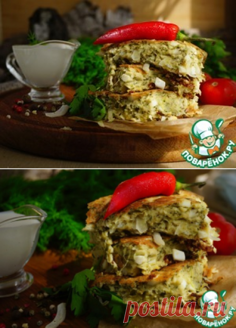Пирог ленивый с молодой капустой и яйцами - кулинарный рецепт