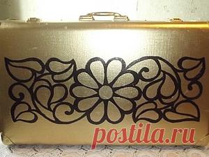 Возрождение старого чемодана 
(Придумала и сделала Юлия из Верхотурья Свердловской обл.)
