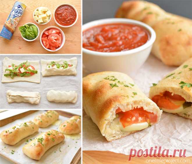 Easy Caprese Calzones - One Little Project