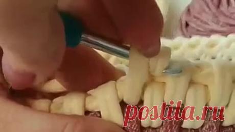 Обвязка края крючком