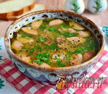 Картофельный суп с сосисками и яйцом фото рецепт приготовления