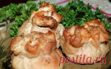 &quot;Мешочки&quot; с сыром и грибами.