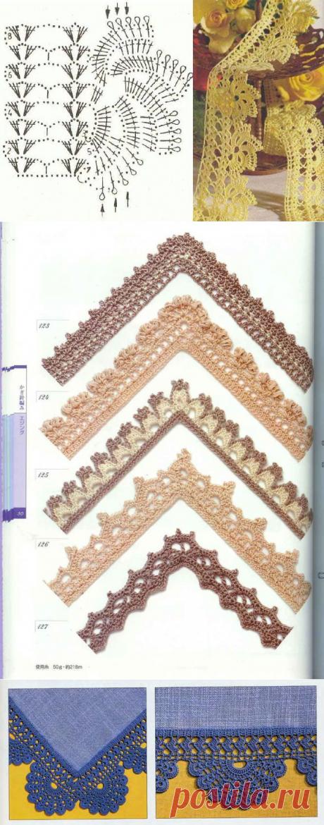 Кайма крючком.