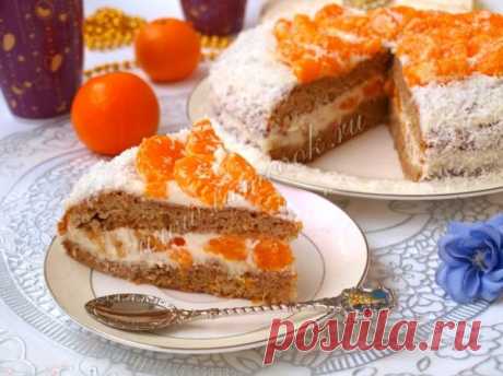 Торт с мандаринами.