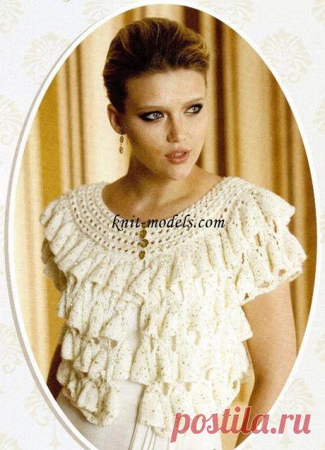 Кофточка с узором колокольчики