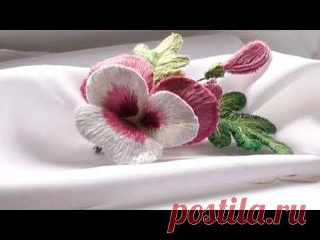 ОБЪЕМНАЯ ВЫШИВКА ГЛАДЬЮ   \  STUMPWORK FLOWER